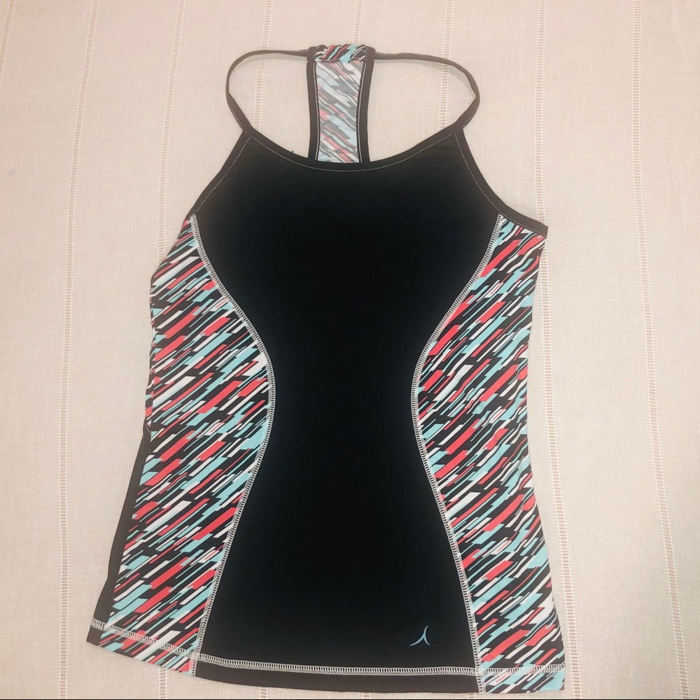Grand Slam Black and Multicolor Tank Top